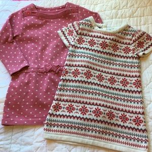 Gymboree and uniqlo baby girl dresses 12-18 mo